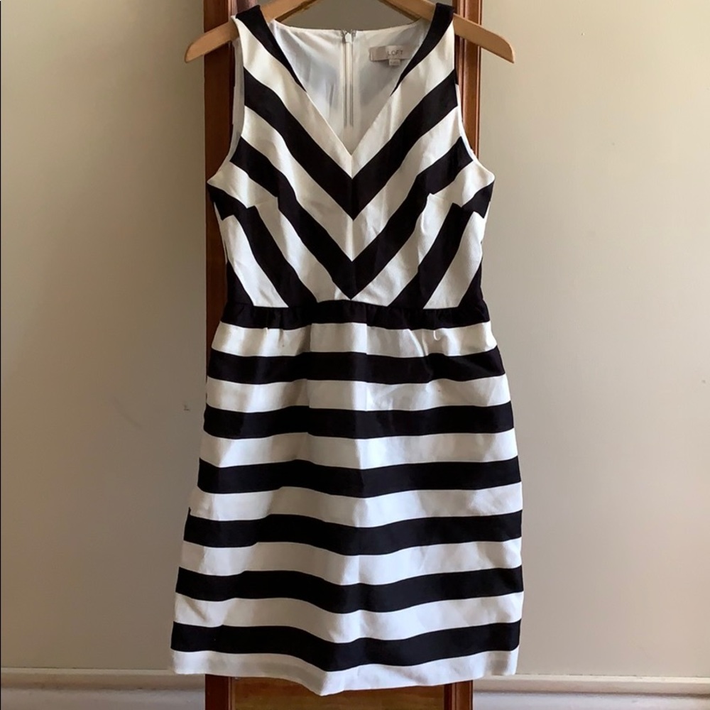 Black and white stripe dress